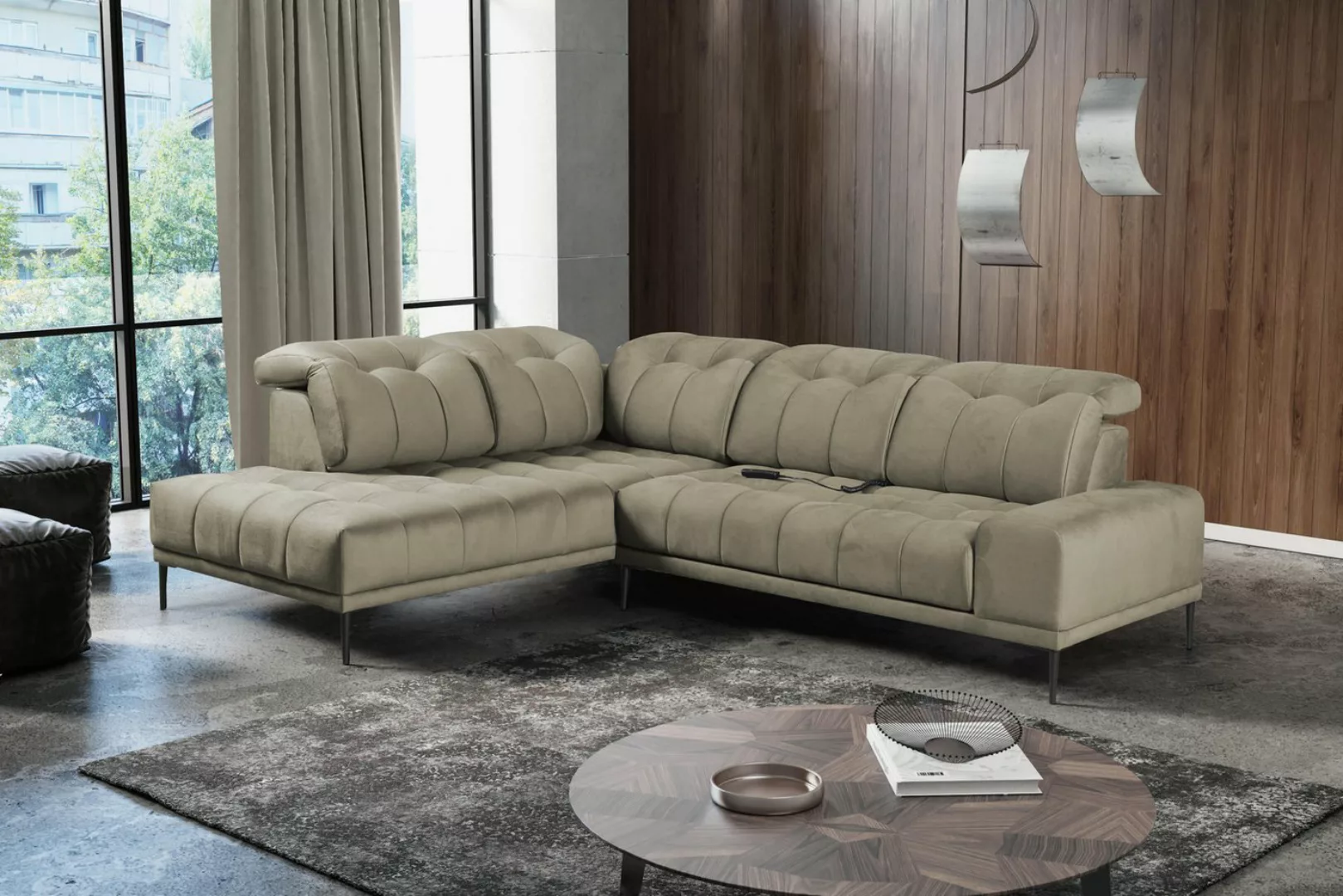 Xlmoebel Ecksofa Neues Ecksofa mit modernem Design - Stoffsofa in L-Form fü günstig online kaufen