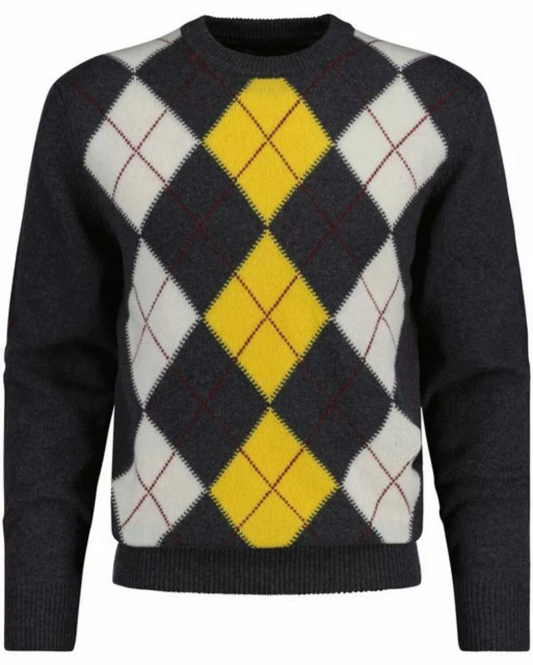 Gant Strickpullover Rundhalspullover mit Argyle-Muster günstig online kaufen