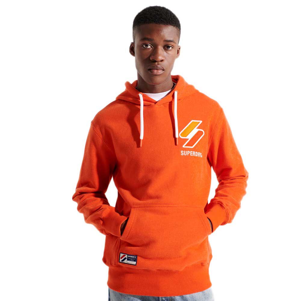 Superdry Code Logo Apq Hood Pullover S Bold Orange Marl günstig online kaufen