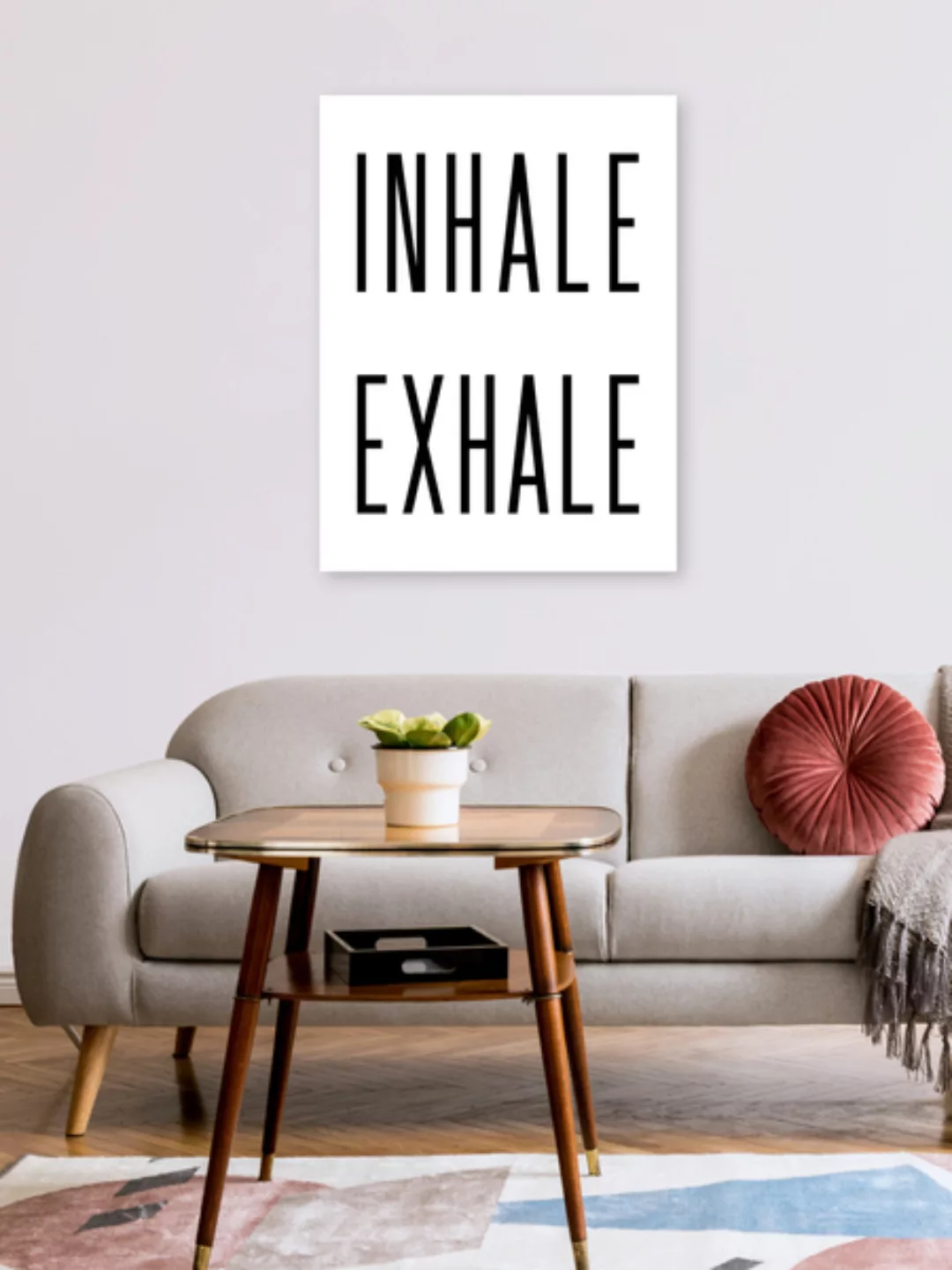 Poster / Leinwandbild - Inhale Exhale No6 günstig online kaufen