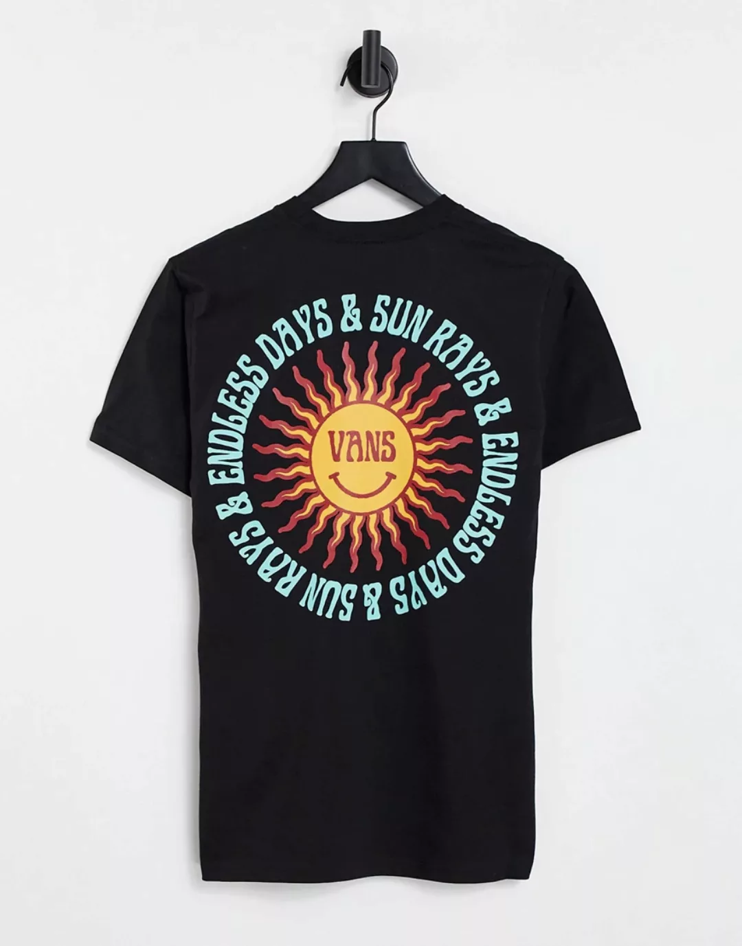 Vans – Endless Rays – T-Shirt in Schwarz mit Rückenprint günstig online kaufen