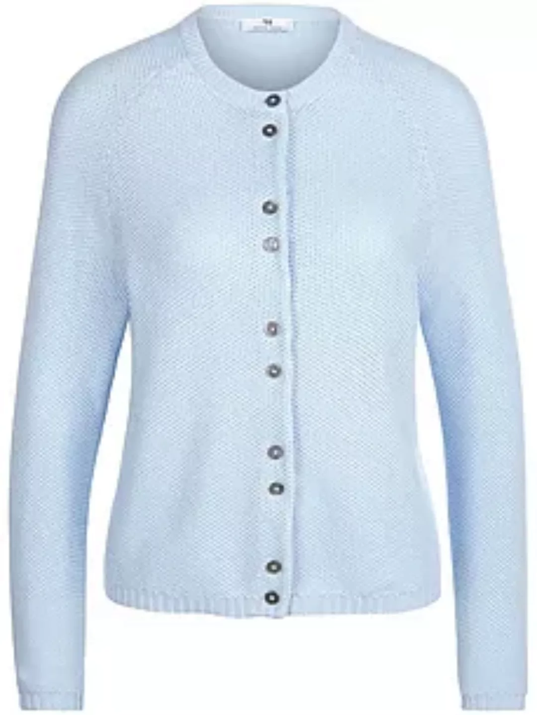 Strickjacke aus 100% Baumwolle Supima Peter Hahn blau günstig online kaufen