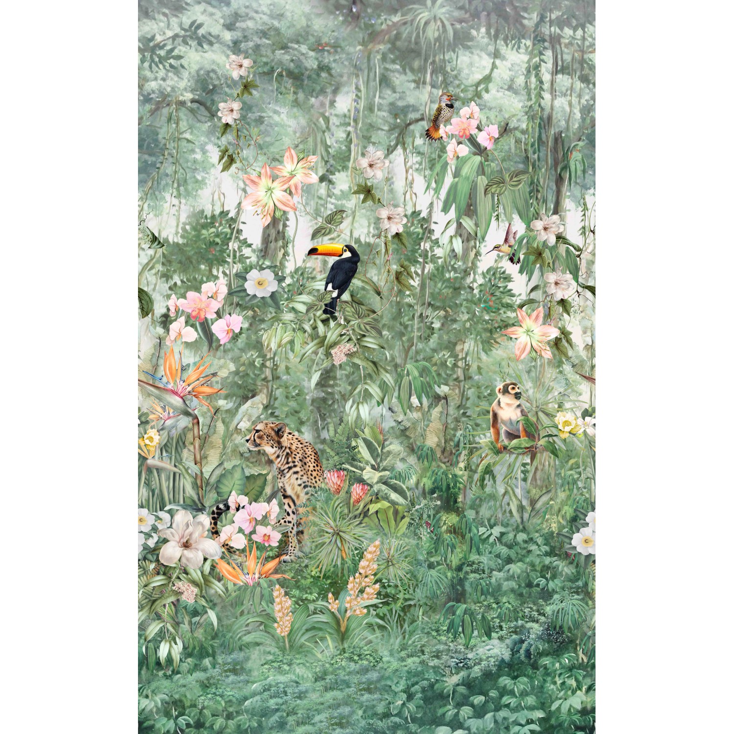 Marburg Fototapete Floral Modern 3,4 m x 2,12 m Grün FSC® günstig online kaufen