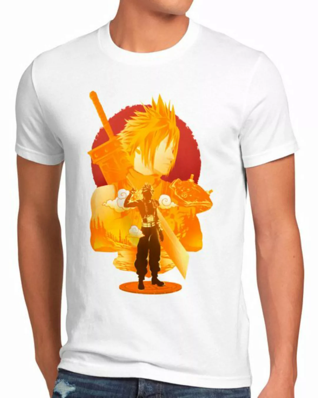 style3 Print-Shirt Herren T-Shirt Brave Sword Fighter final fantasy 7 choco günstig online kaufen