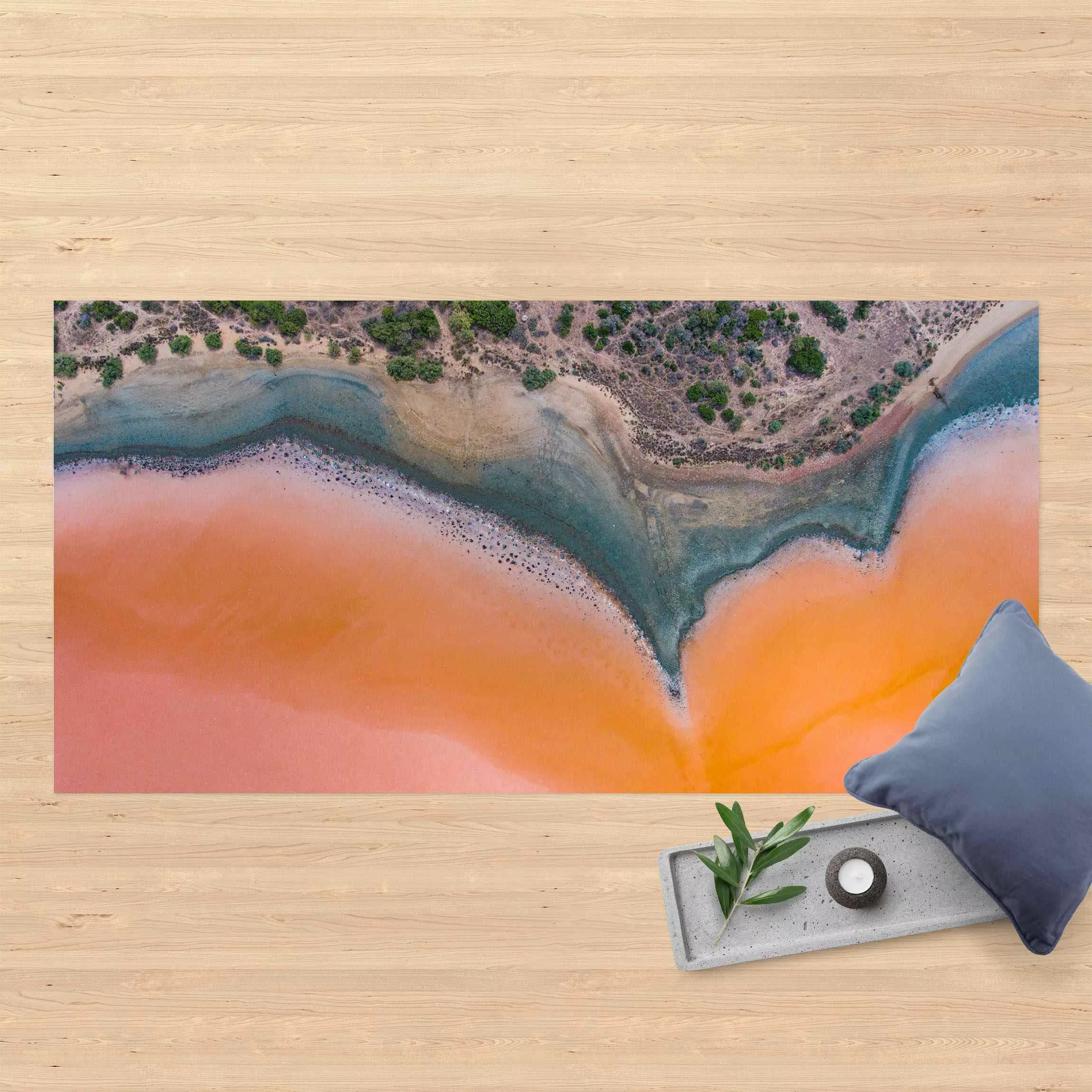 Vinyl-Teppich Oranges Seeufer auf Sardinien günstig online kaufen