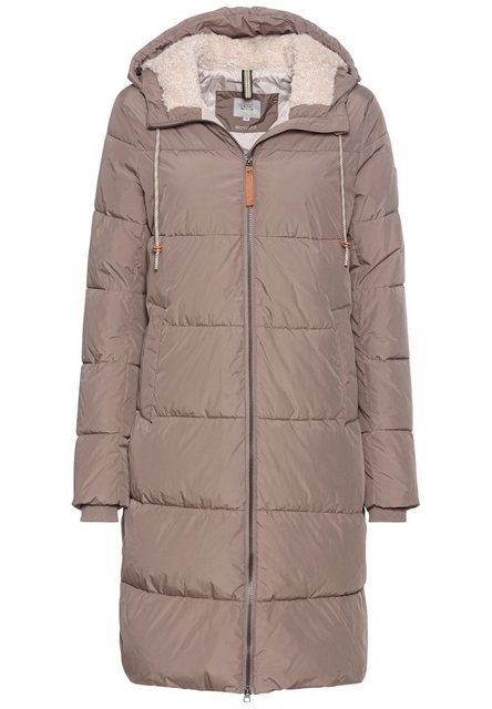 camel active Outdoorjacke Langer Puffermantel mit gefütterter Kapuze Walnut günstig online kaufen