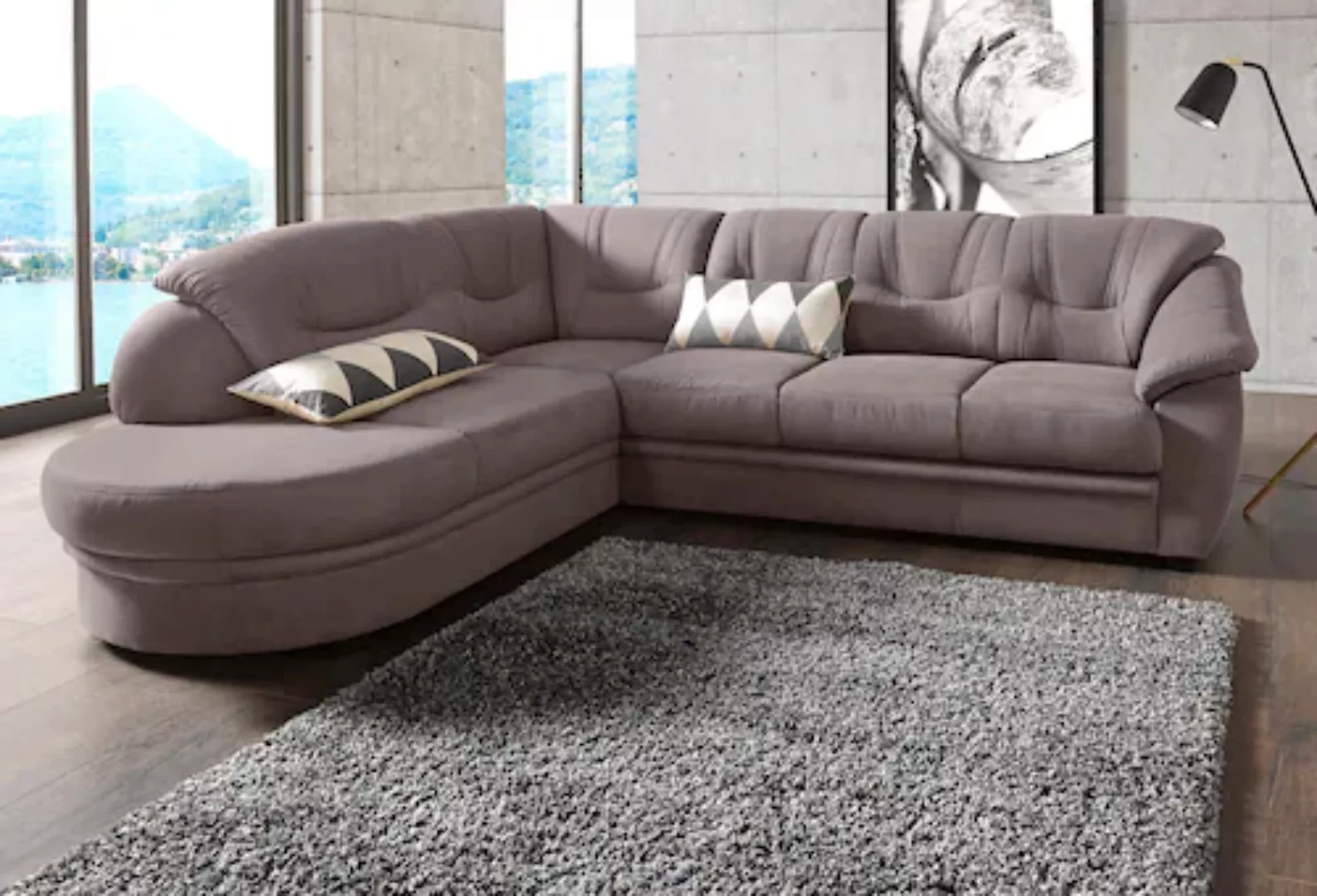 sit&more Ecksofa »Savoni L-Form«, wahlweise mit Bettfunktion günstig online kaufen