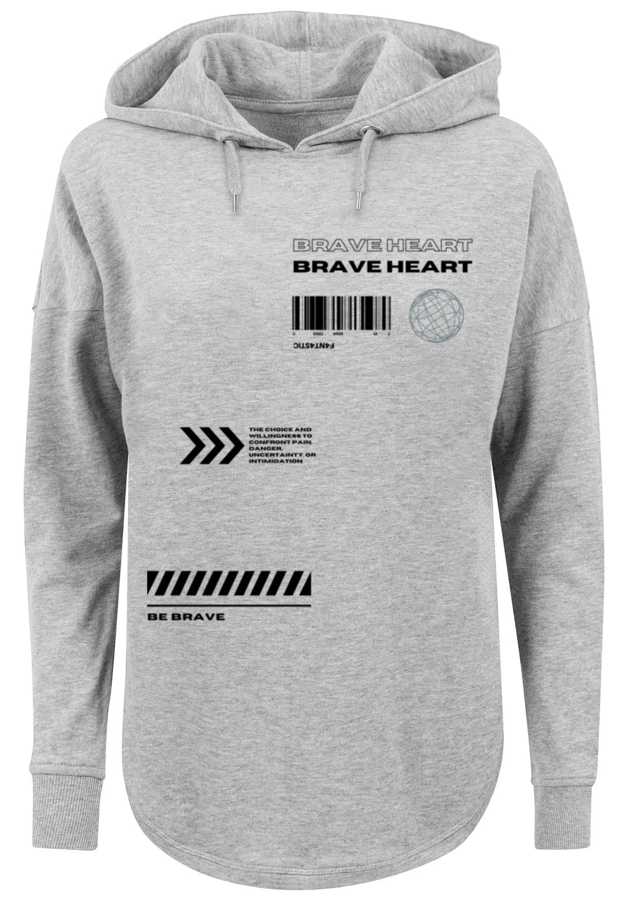 F4NT4STIC Kapuzenpullover "Brave Heart OVERSIZE HOODIE", Print günstig online kaufen