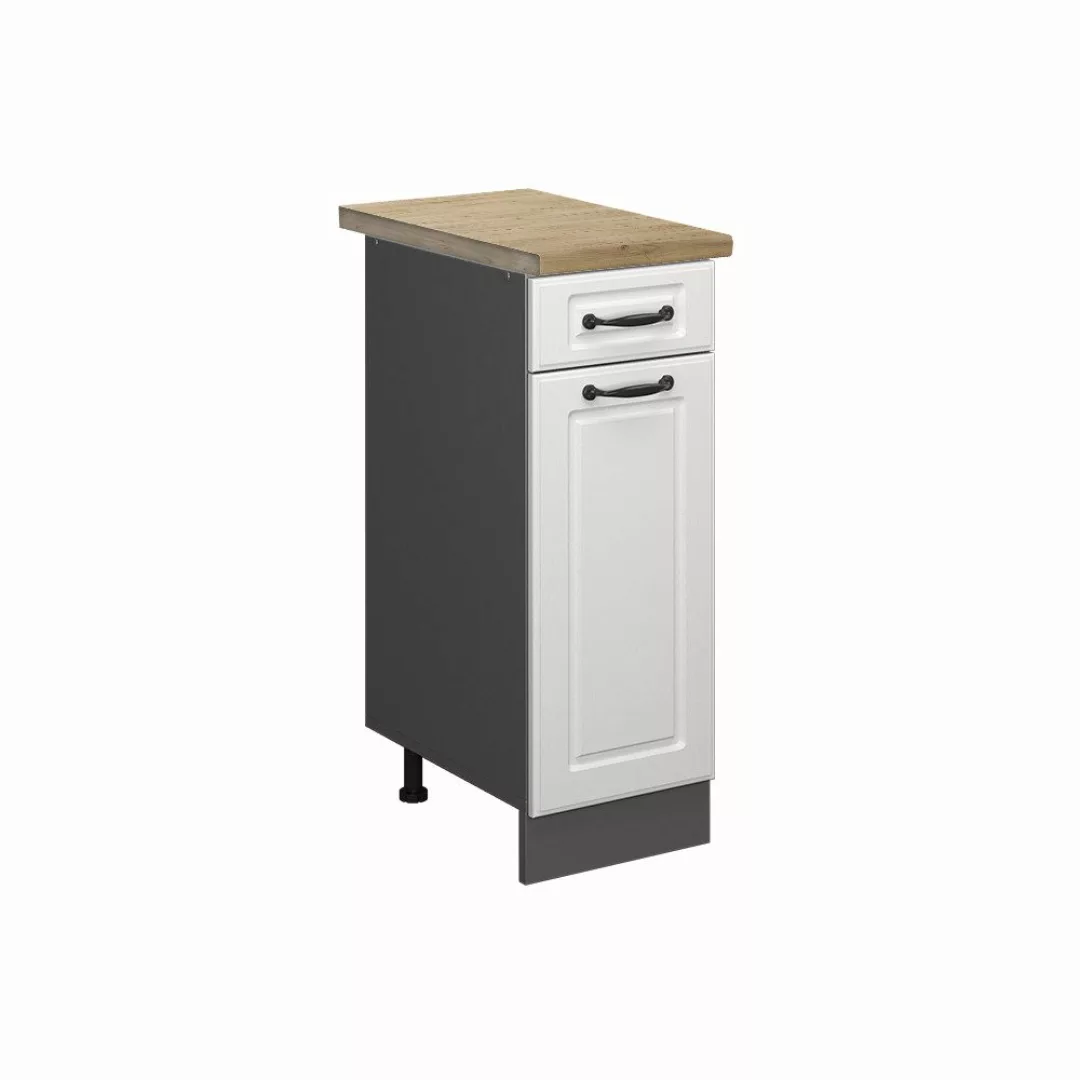 Vicco Unterschrank R-Line, Weiß Landhaus/Anthrazit, 30 günstig online kaufen