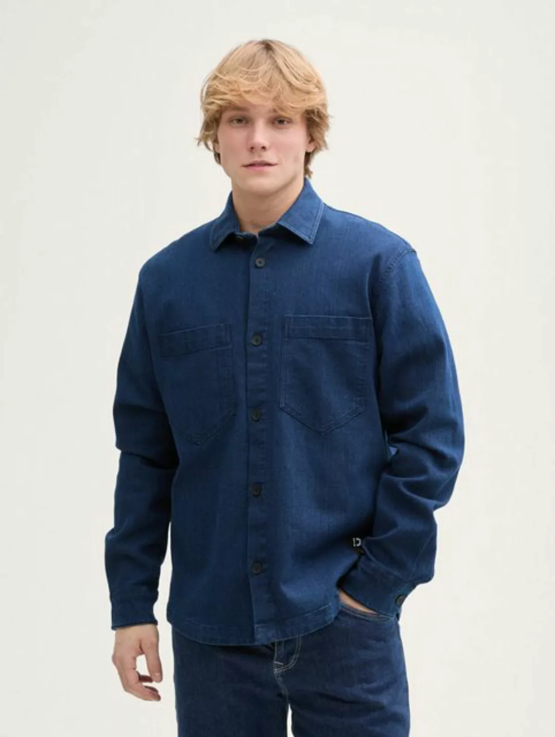 TOM TAILOR Denim Langarmhemd Overshirt aus Jeans-Stoff günstig online kaufen