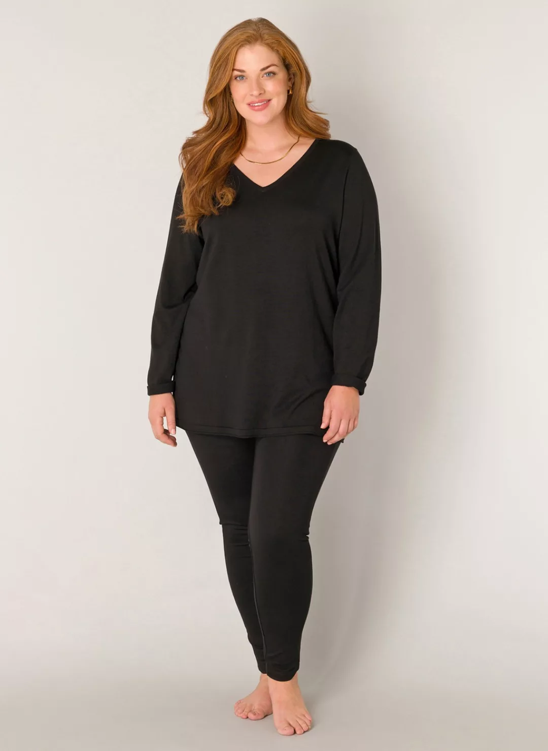 Base Level Curvy Strickpullover "Anine", mit V-Ausschnitt günstig online kaufen