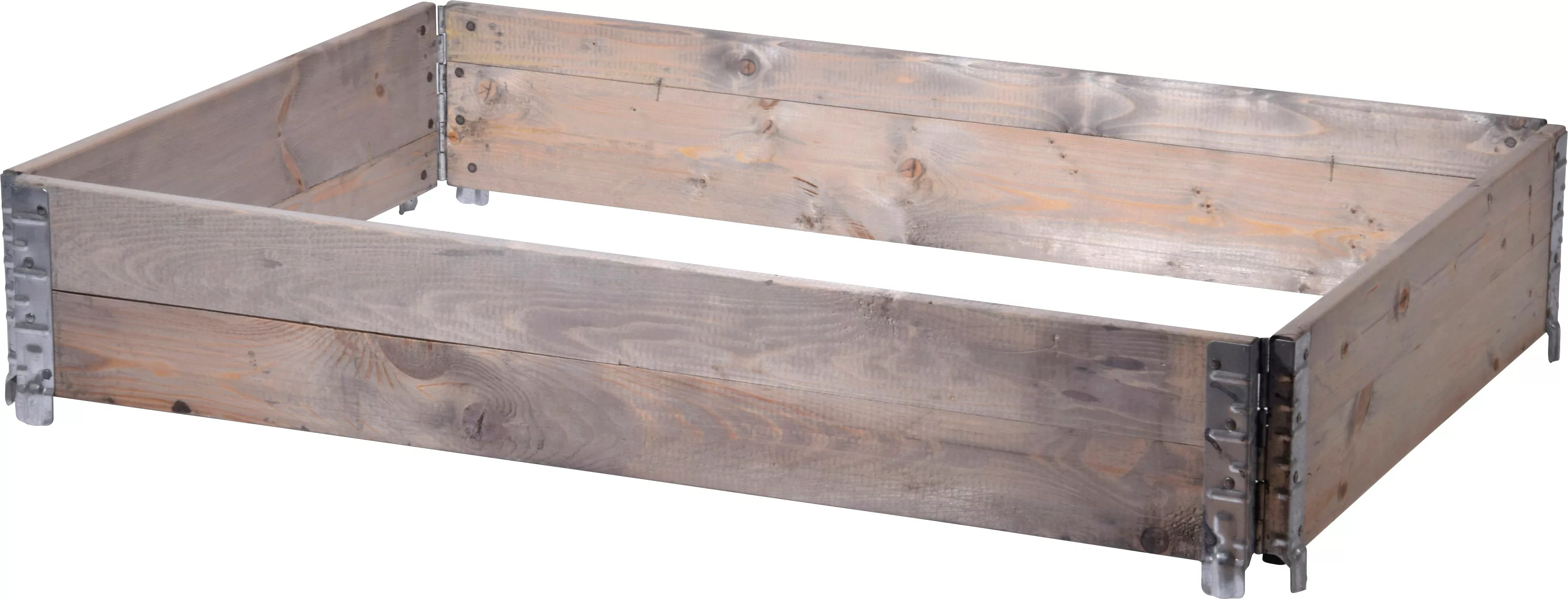Dobar Faltbare Pflanzbeet-Umrandung aus Holz Kiefer Grau 120 x 80 x 20 cm F günstig online kaufen