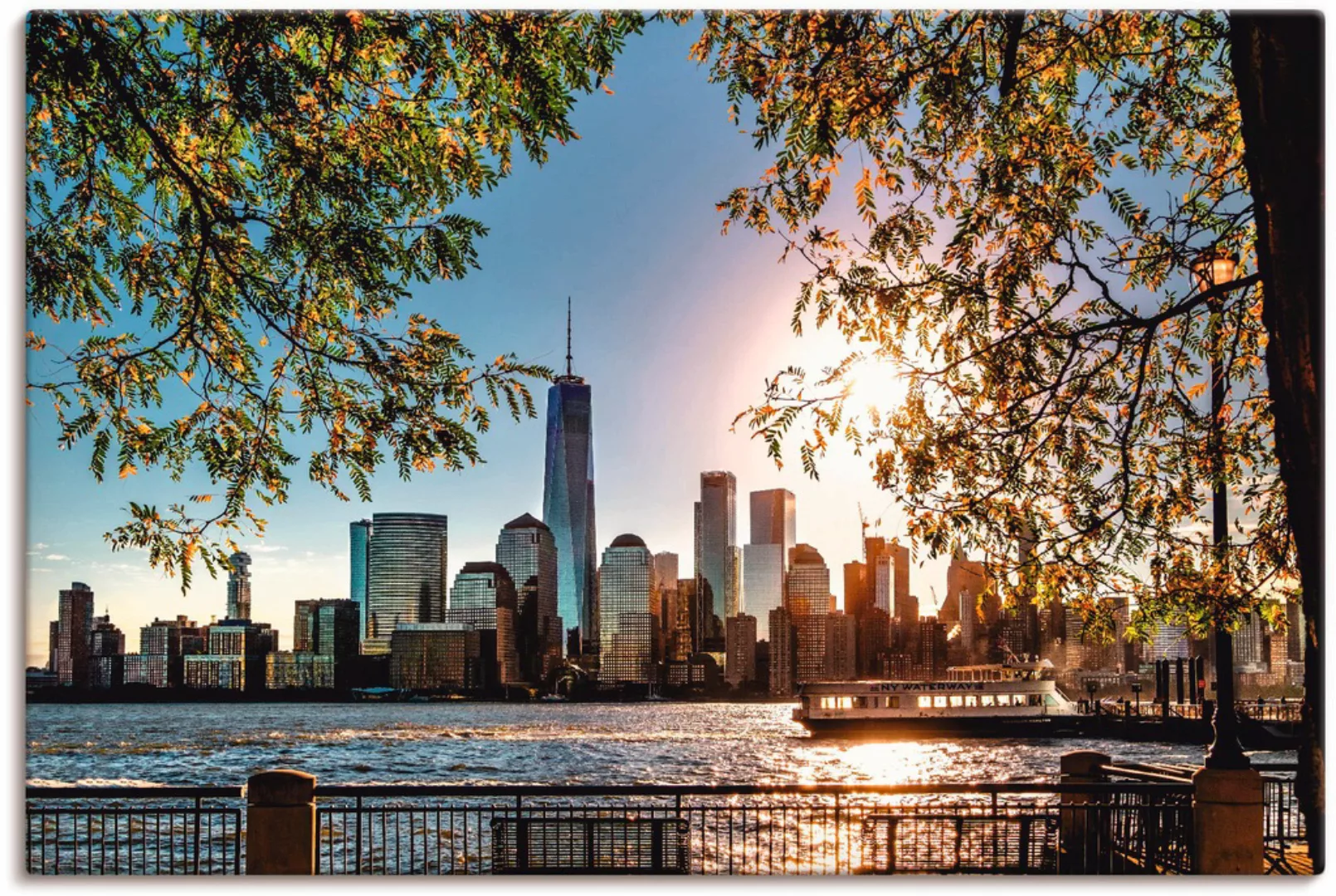 Artland Wandbild "Sonnenaufgang über New York", Amerika, (1 St.) günstig online kaufen