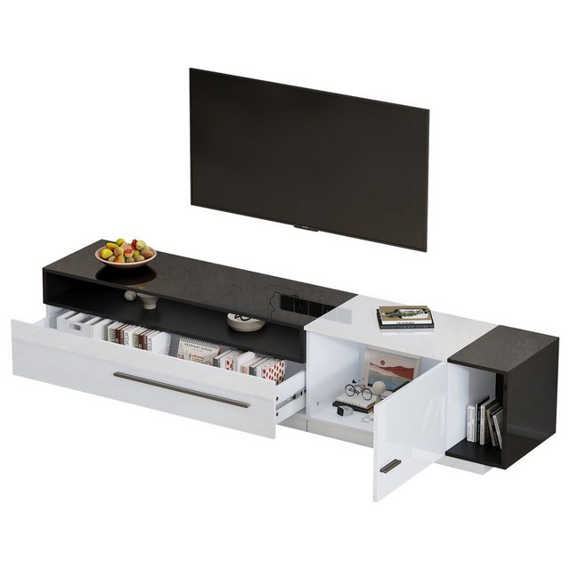 Gotagee TV-Schrank Hochglanz 170 cm TV-Kommode Lowboard TV-Board modern Woh günstig online kaufen