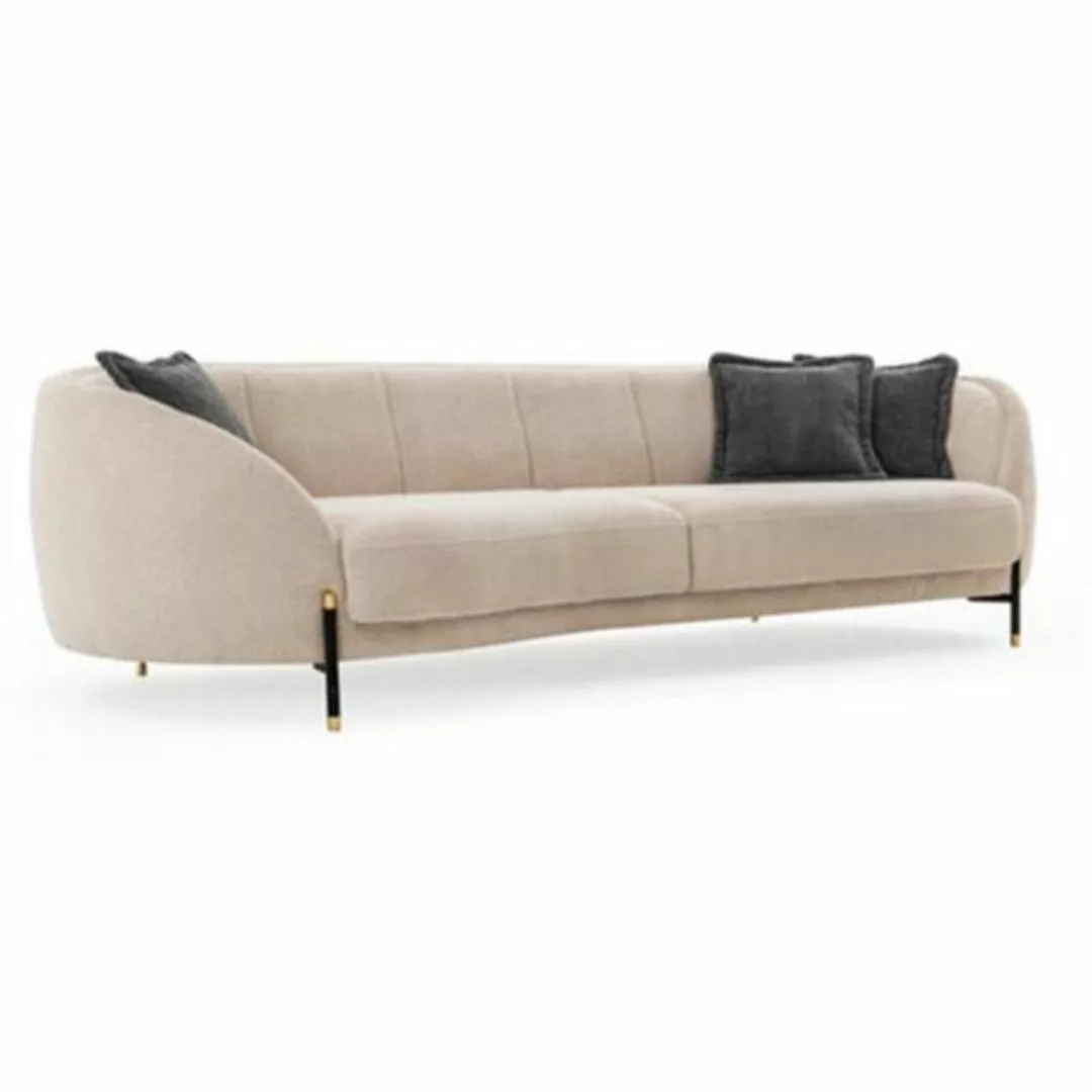 JVmoebel Sofa Modern Sofa 3 Sitzer Beige Hochwertig Polster Sofas Design Te günstig online kaufen