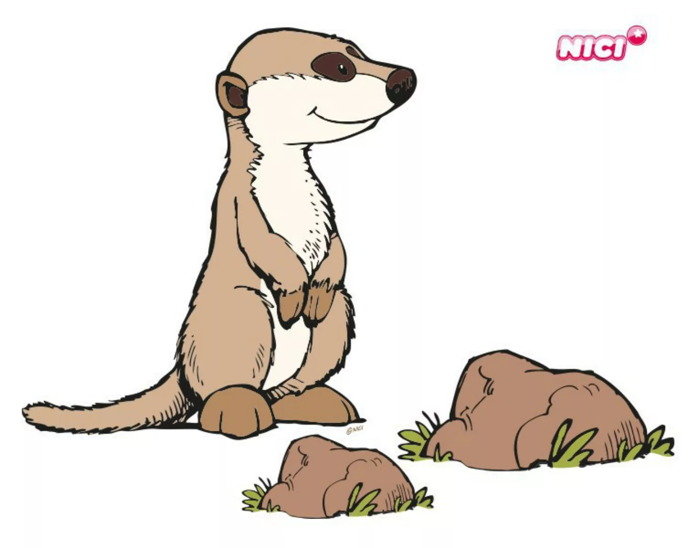 Wandtattoo Kinderzimmer NICI - Meerkat - ausschau halten günstig online kaufen