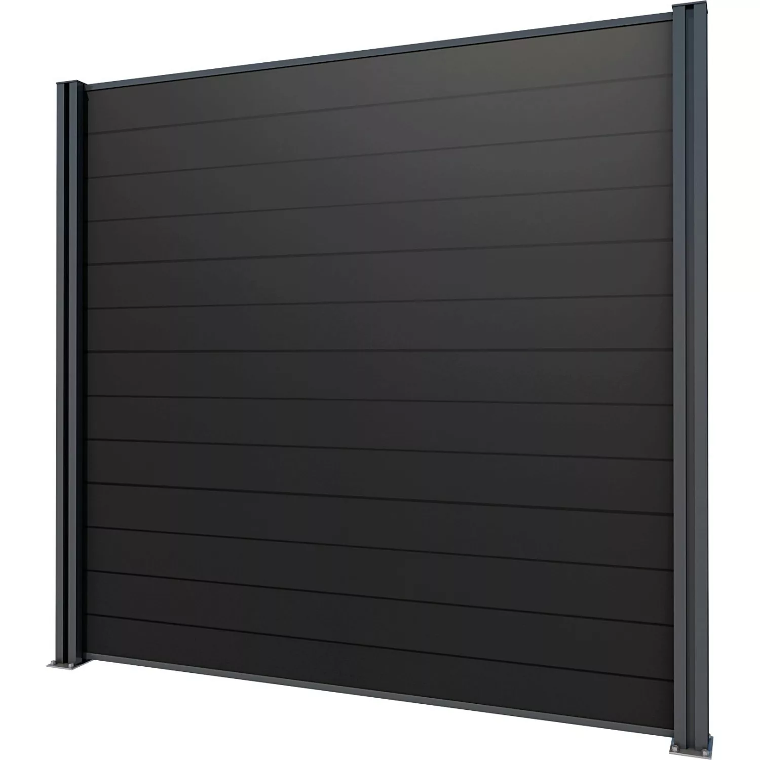 Gutta Sichtschutzzaun-Element WPC Anthrazit 202 cm x 186 cm Dielen Grau günstig online kaufen