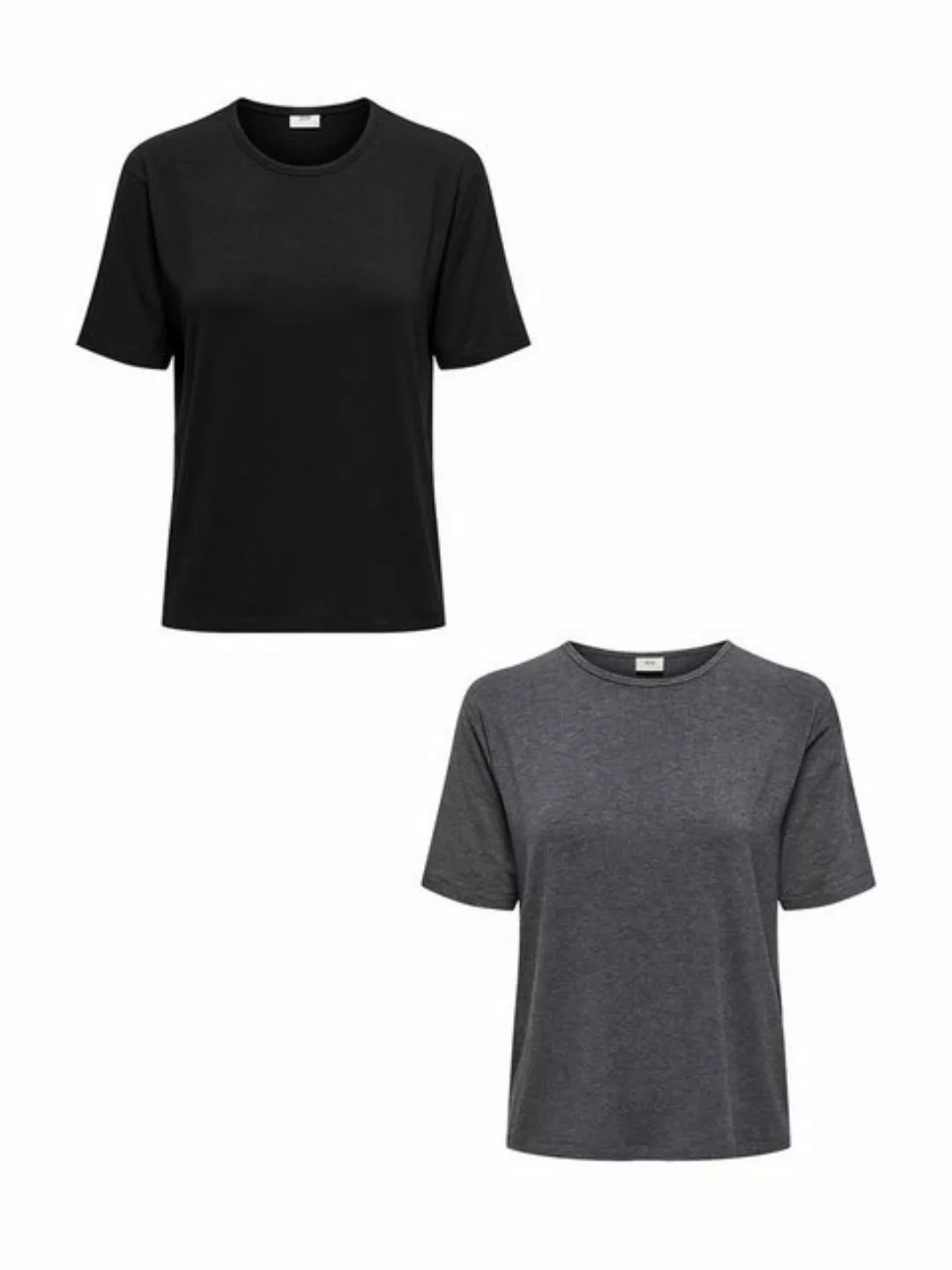 JACQUELINE de YONG T-Shirt T-Shirt 2er-Set Weich Regular Fit Rundhals (2-tl günstig online kaufen