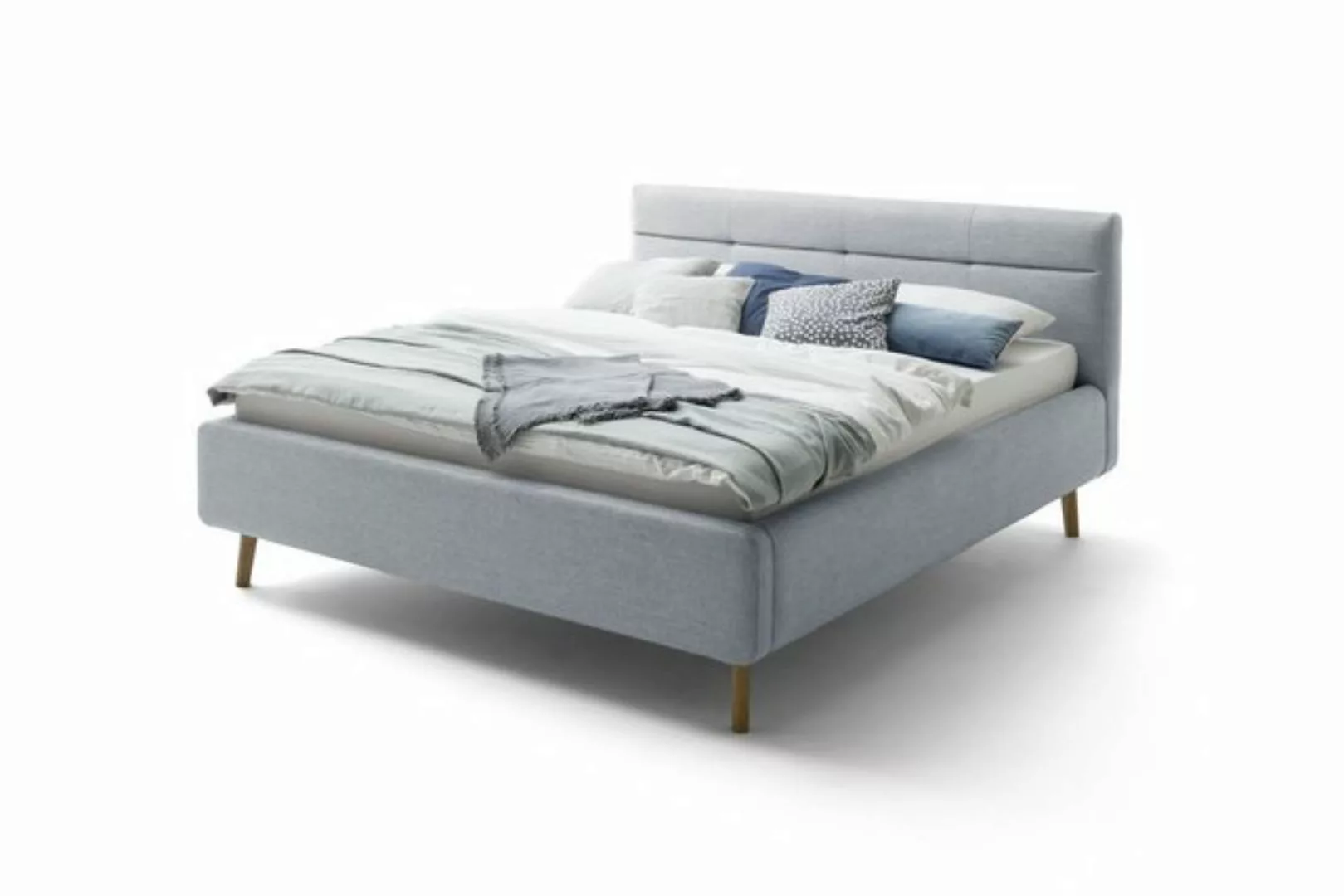 möbelando Polsterbett Lotte (LxB: 200x180 cm), aus Stoff in pastellblau günstig online kaufen