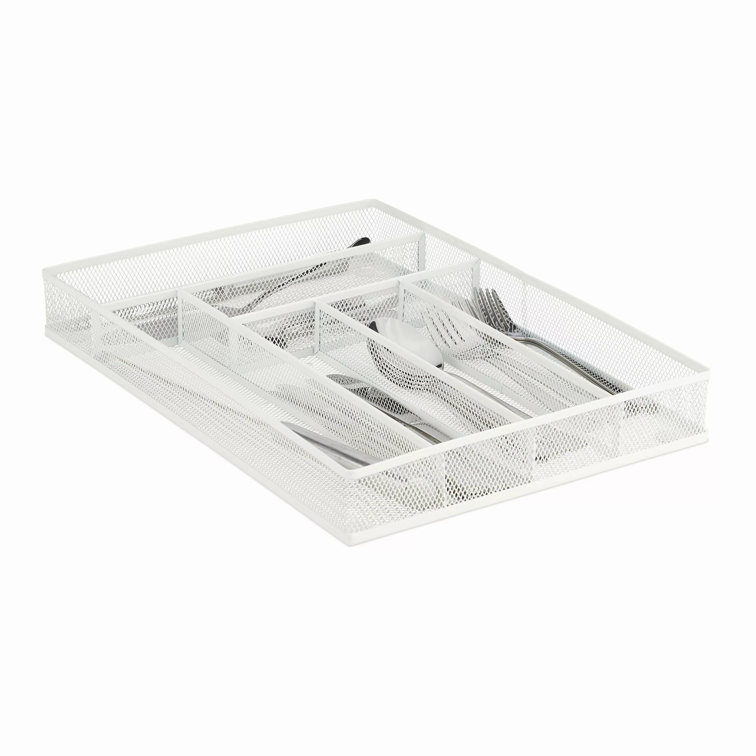 relaxdays Besteckkasten 6 Fächer Metall günstig online kaufen