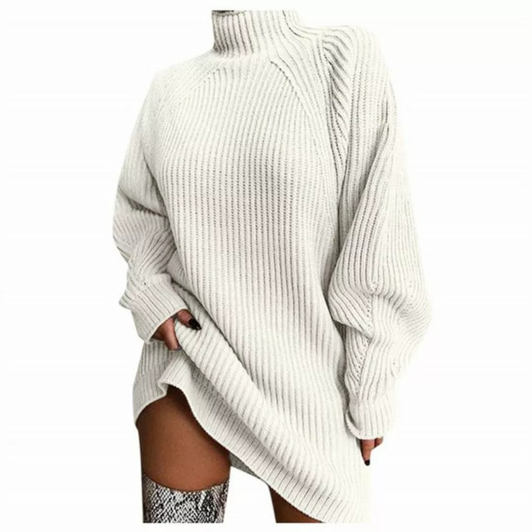 AFAZ New Trading UG Langarmshirt Strickkleid Damen Sexy Rollkragenpulloverk günstig online kaufen