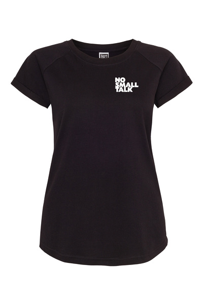 No Small Talk Frauen Raglan T-shirt Biobaumwolle Ili4 günstig online kaufen
