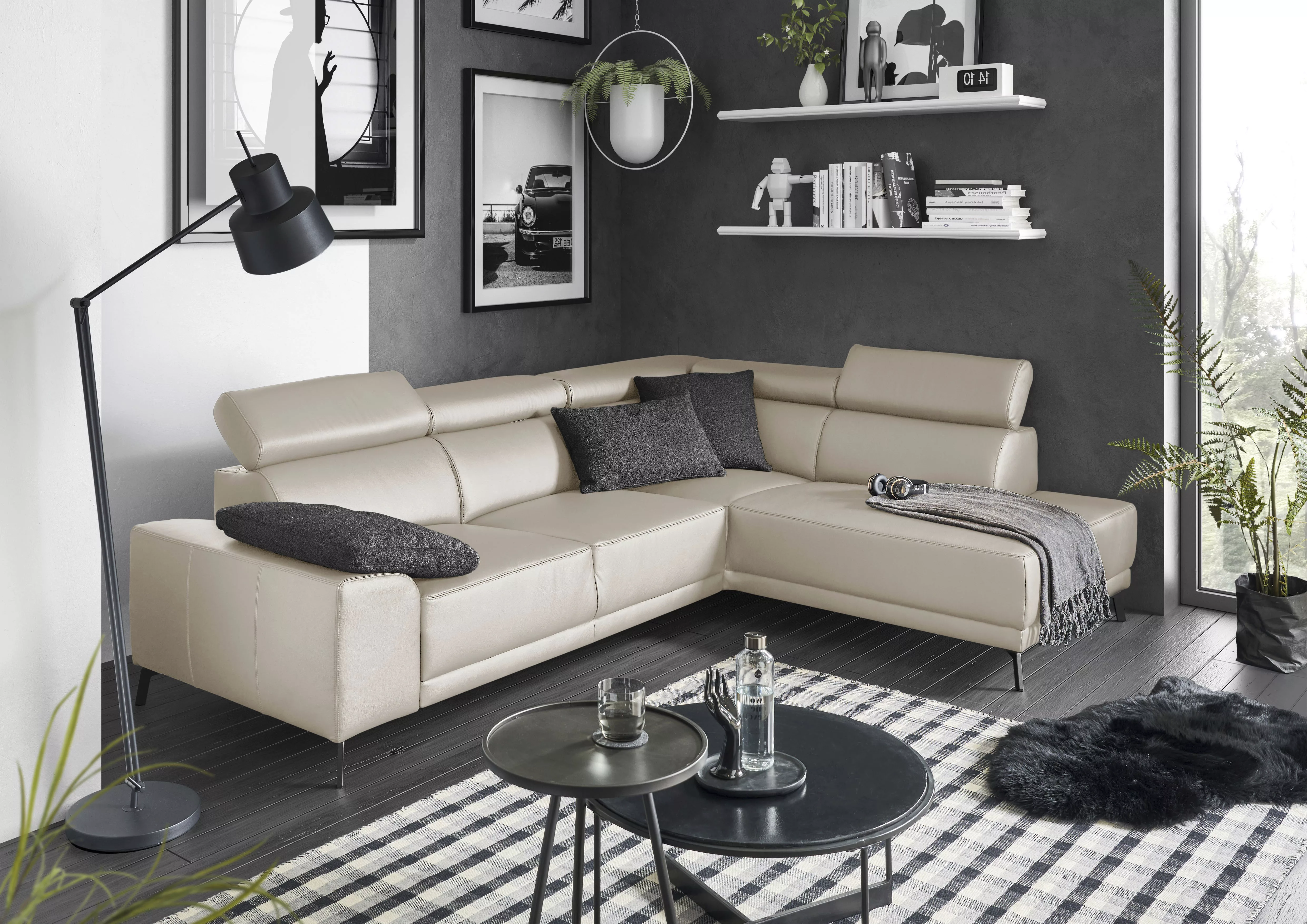 3C Candy Ecksofa "Greve B/T/H: 249/209/79 cm L-Form", wahlweise mit motoris günstig online kaufen