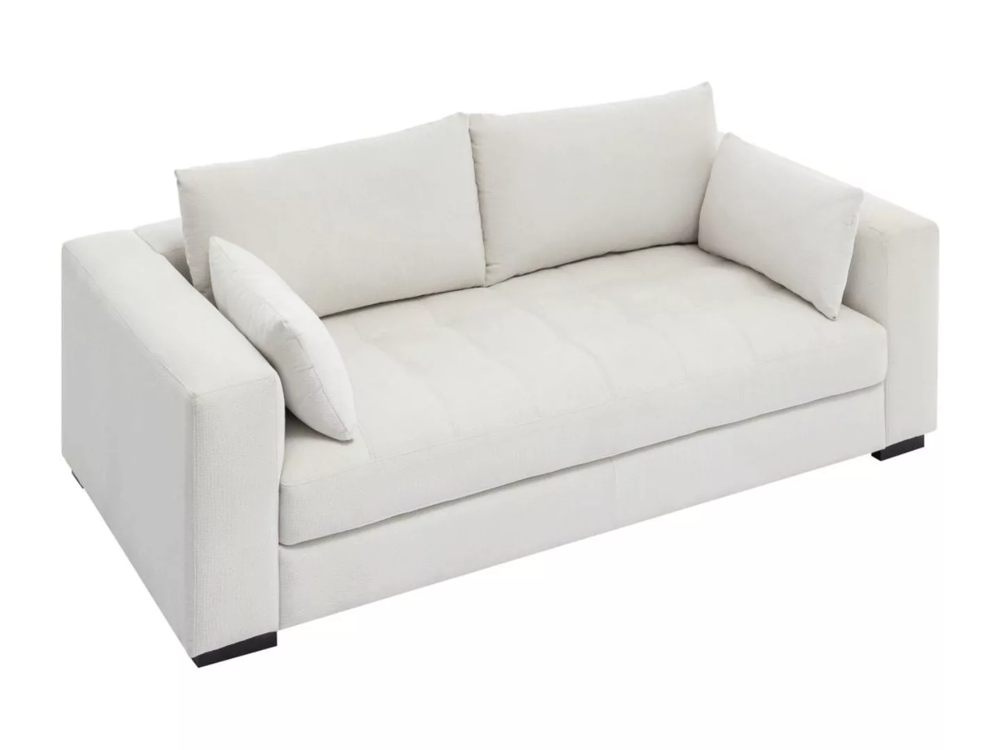 Sofa 2-Sitzer - Strukturstoff - Beige - REBOLDA günstig online kaufen