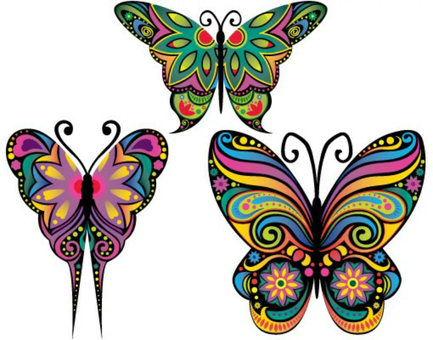 Wandtattoo Tiere No.BP23 Mandala Schmetterlinge günstig online kaufen