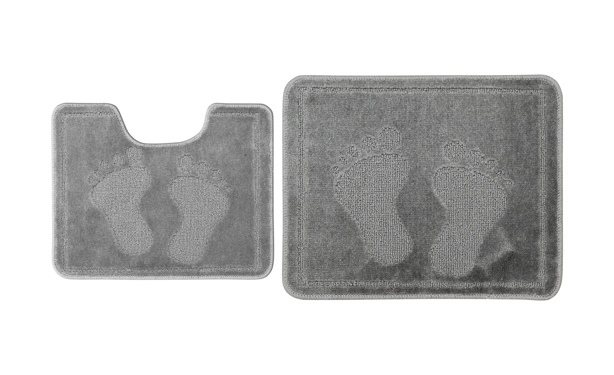 Badgarnitur, 2-teilig für Stand-WC Footprint - grau - 100% Polypropylen - 5 günstig online kaufen