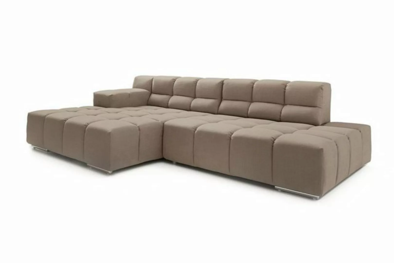 daslagerhaus living Big-Sofa Ecksofa Cube Stoff beige günstig online kaufen