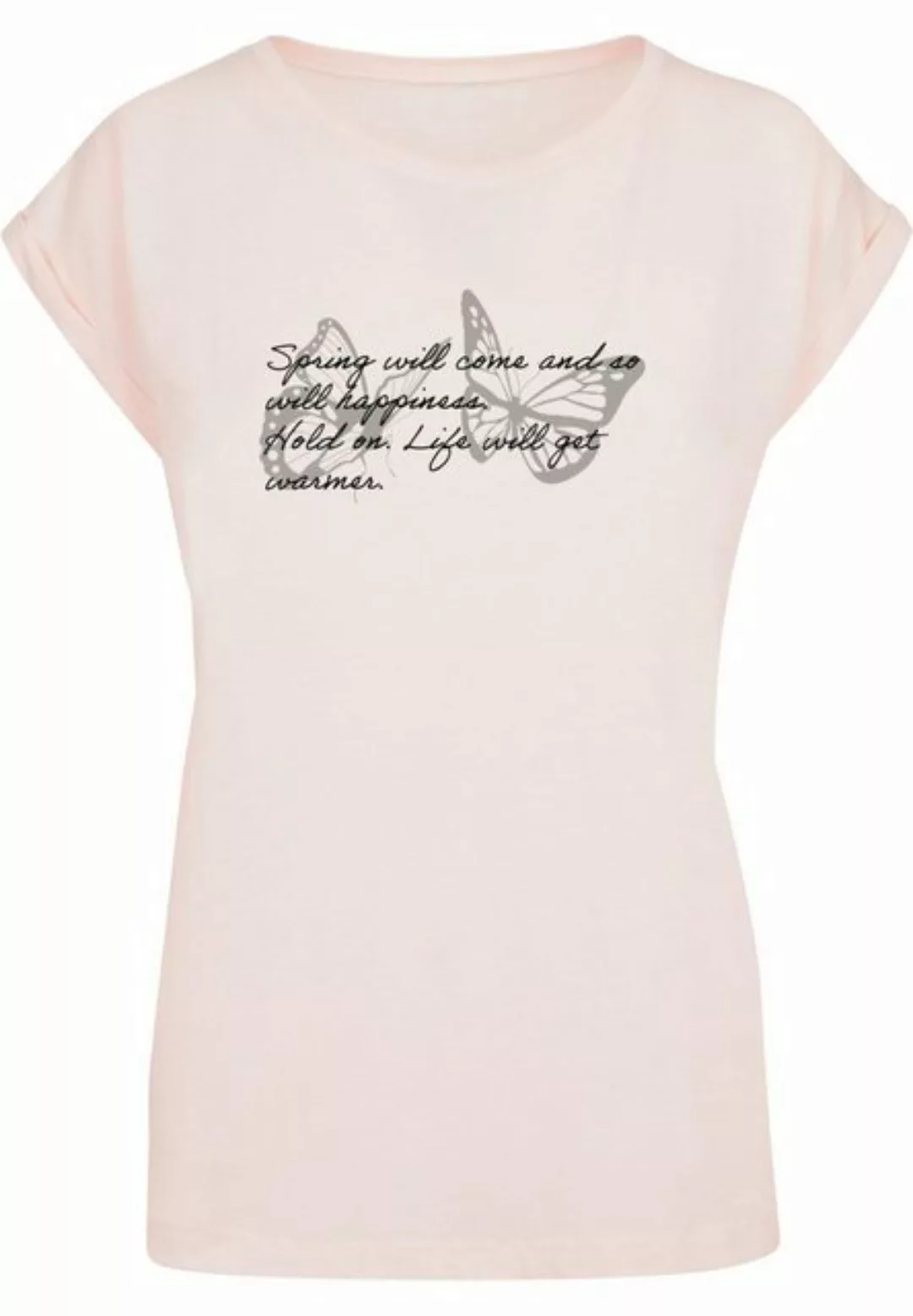 Merchcode T-Shirt Merchcode Damen Ladies Spring Saying Extended Shoulder Te günstig online kaufen