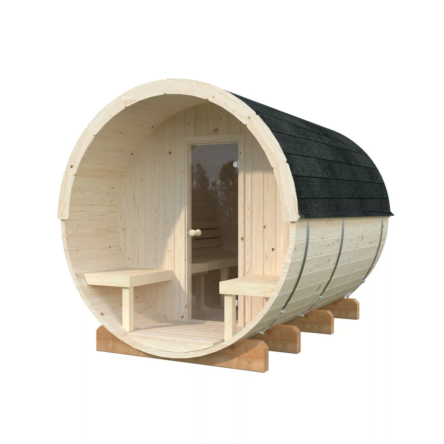 Palmako Sauna Anita Naturbelassen 220 cm x 290 cm günstig online kaufen