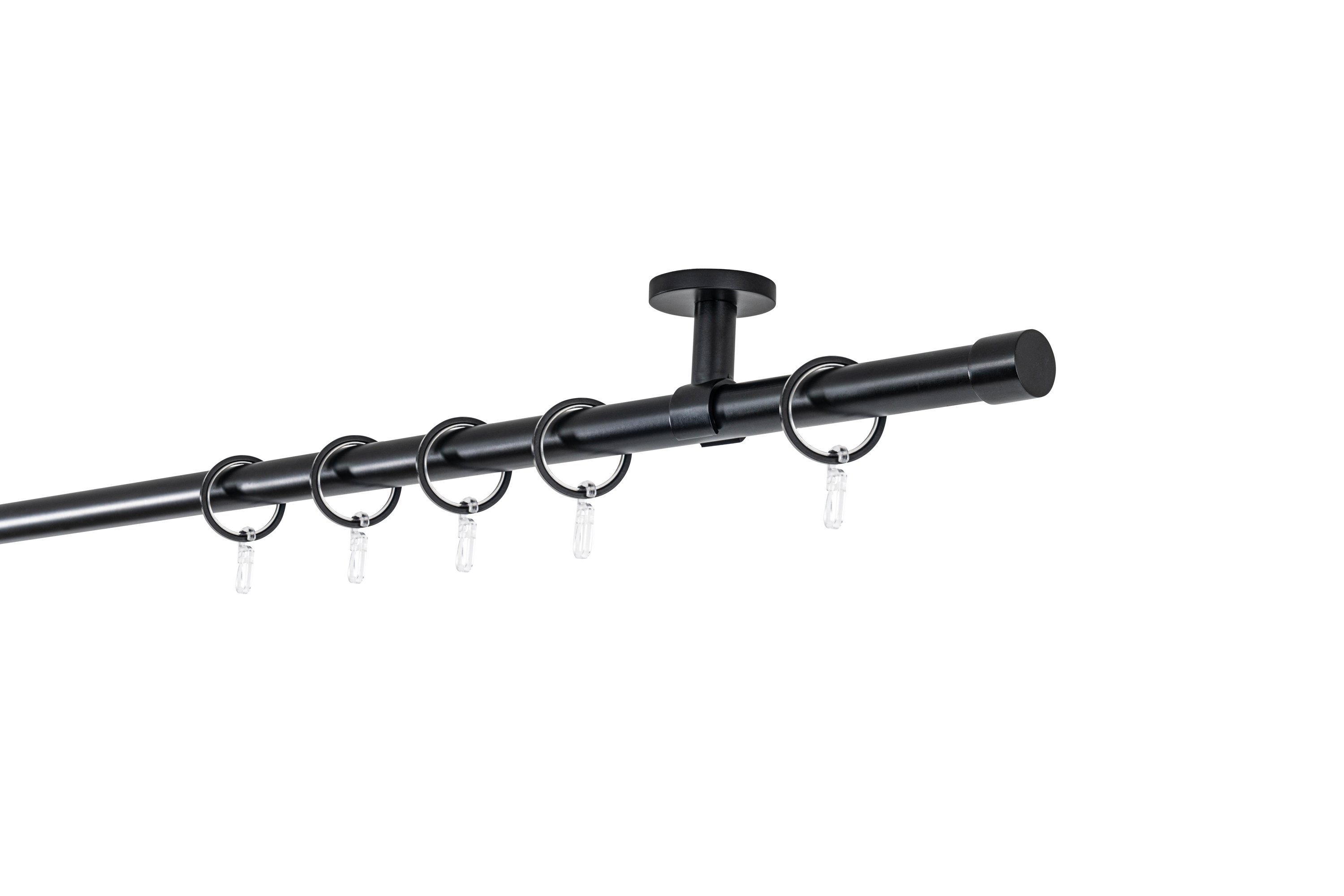 ondeco Gardinenstange Rundrohr Deckenabstand 4cm Kappe, günstig online kaufen