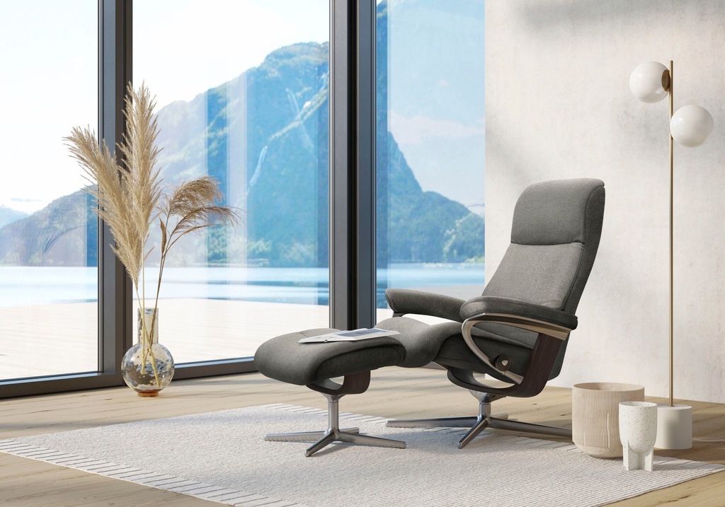 Stressless Relaxsessel "View", mit Cross Base, Größe S, M & L, Holzakzent W günstig online kaufen