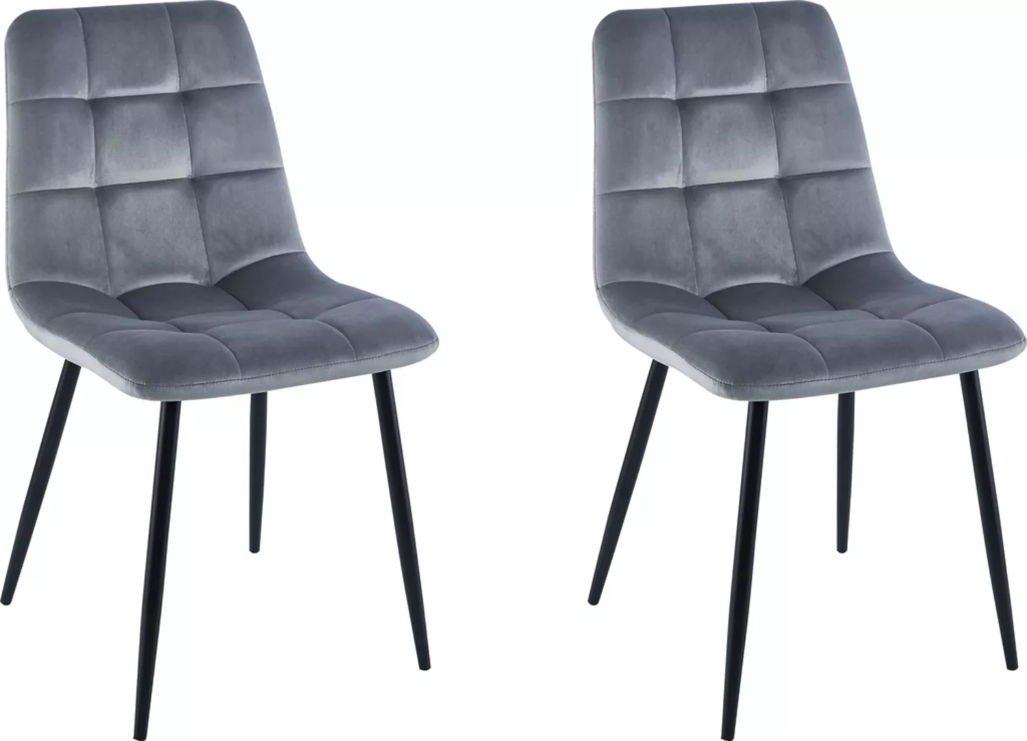 Home affaire Esszimmerstuhl "Parma", (Set), 2 St., Samtstoff, Bezug in Samt günstig online kaufen