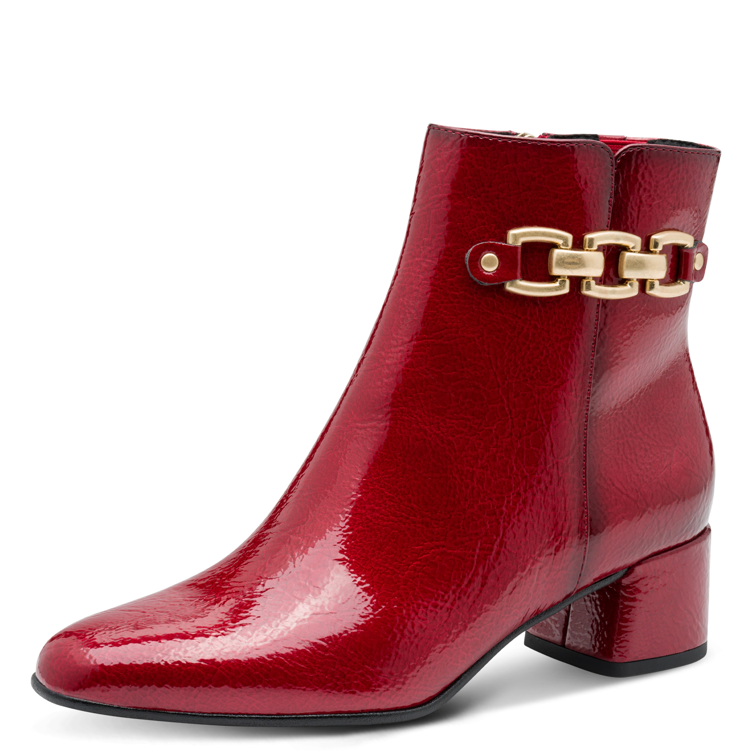 MARCO TOZZI Stiefelette, Blockabsatz, Abendschuh, Businessschuh mit goldfar günstig online kaufen