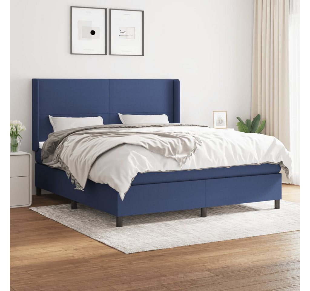 vidaXL Boxspringbett mit Matratze Blau 180x200 cm Stoff1376848 günstig online kaufen