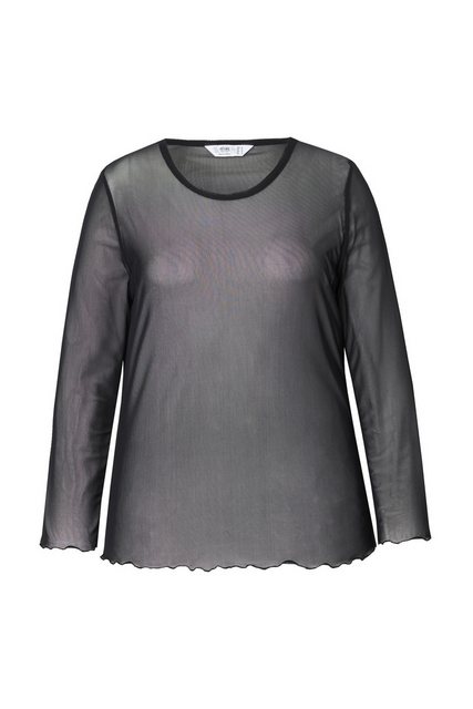 Angel of Style Rundhalsshirt Mesh-Shirt Slim Fit Langarm günstig online kaufen