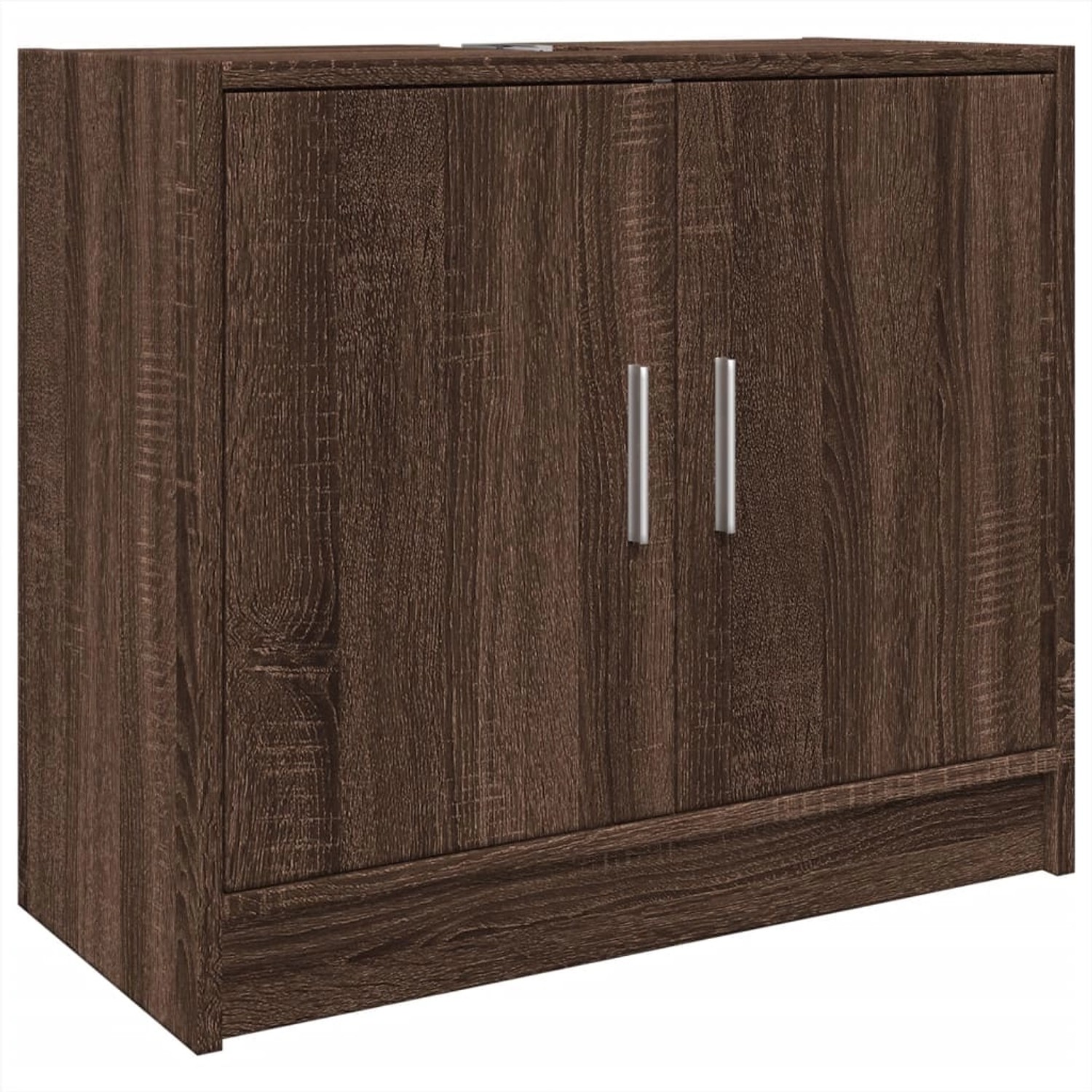 vidaXL Waschbeckenschrank Braun Eichen-Optik 63x29x55 cm Holzwerkstoff günstig online kaufen