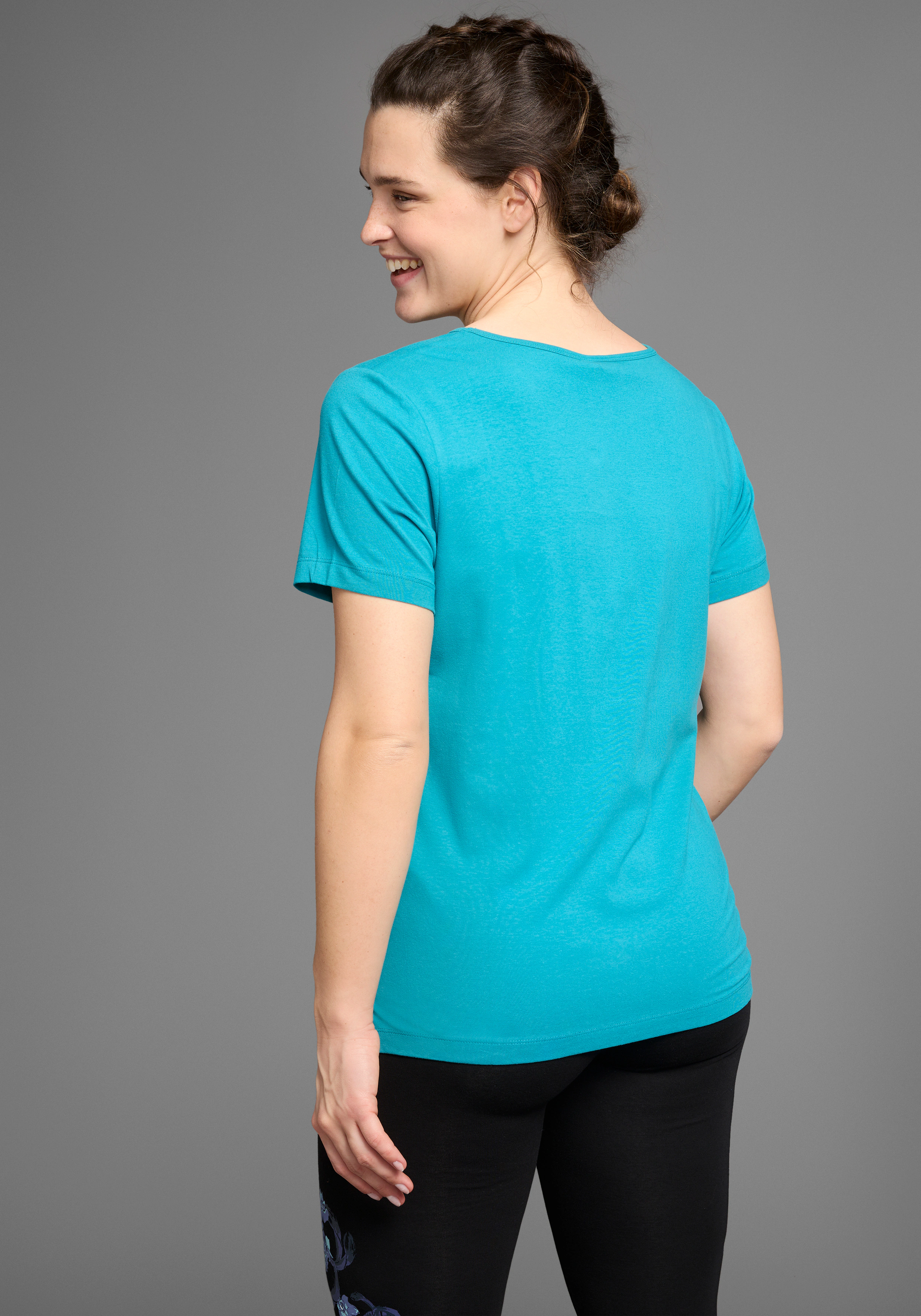 KangaROOS T-Shirt, Kurzarm, figurumspielend, unifarben, Rundhalsausschnitt, günstig online kaufen