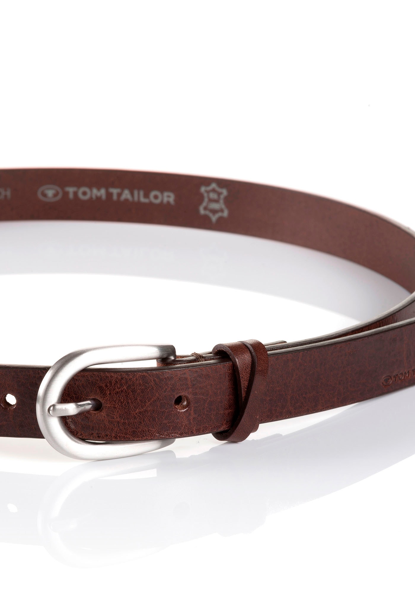 TOM TAILOR Ledergürtel "TTNELLY", 2 cm breiter Damengürtel, modisch vielsei günstig online kaufen