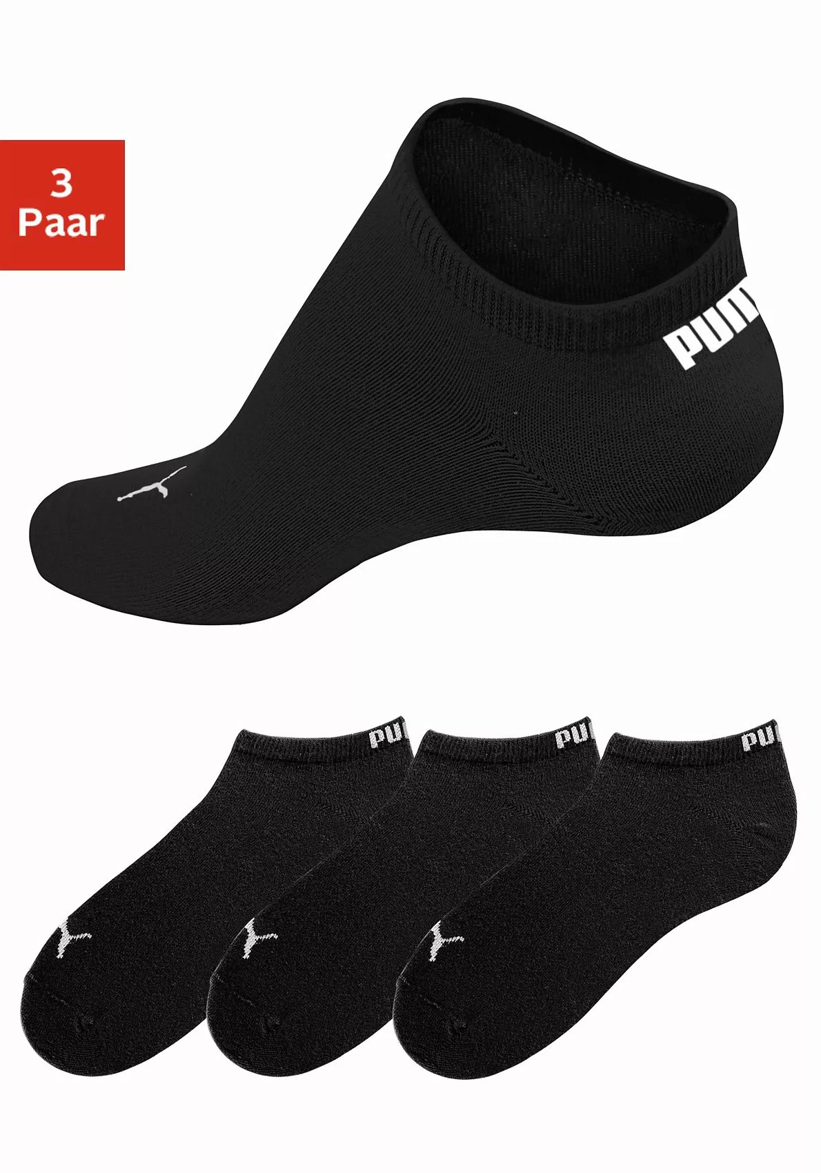 PUMA Sneakersocken, (3 Paar), mit eingestricktem Markenlogo günstig online kaufen