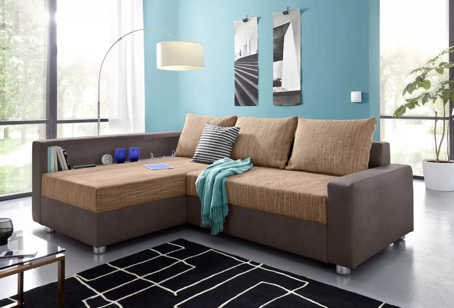 COLLECTION AB Ecksofa »Relax L-Form«, inklusive Bettfunktion, Federkern, wa günstig online kaufen