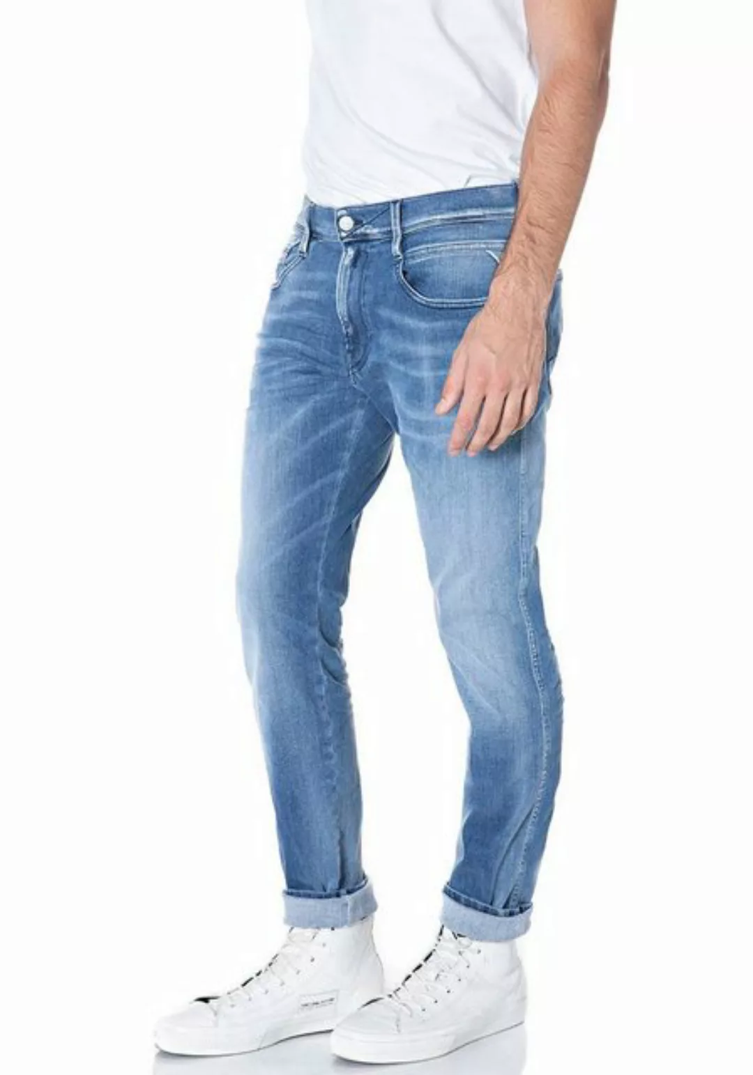 Replay Slim-fit-Jeans ANBASS HYPERFLEX BIO günstig online kaufen