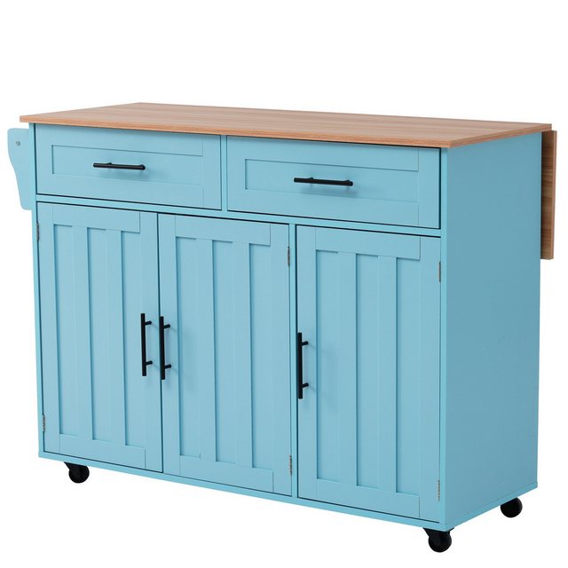 Welikera Küchenbuffet 129*46(71)*91,5 cm Speisewagen / Anrichte mit klappba günstig online kaufen