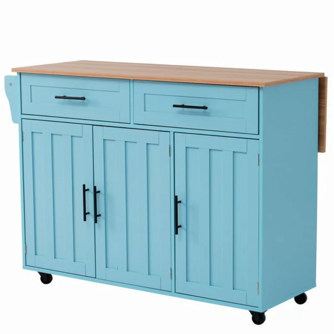 Welikera Küchenbuffet 129*46(71)*91,5 cm Speisewagen / Anrichte mit klappba günstig online kaufen