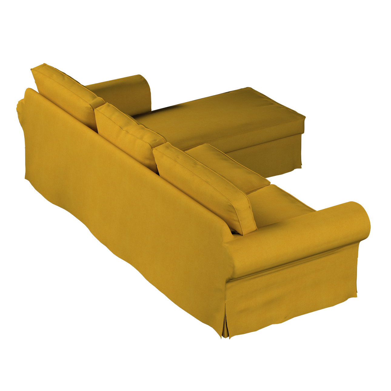 Bezug für Ektorp 2-Sitzer Sofa mit Recamiere, senffarbe, Ektorp 2-Sitzer So günstig online kaufen