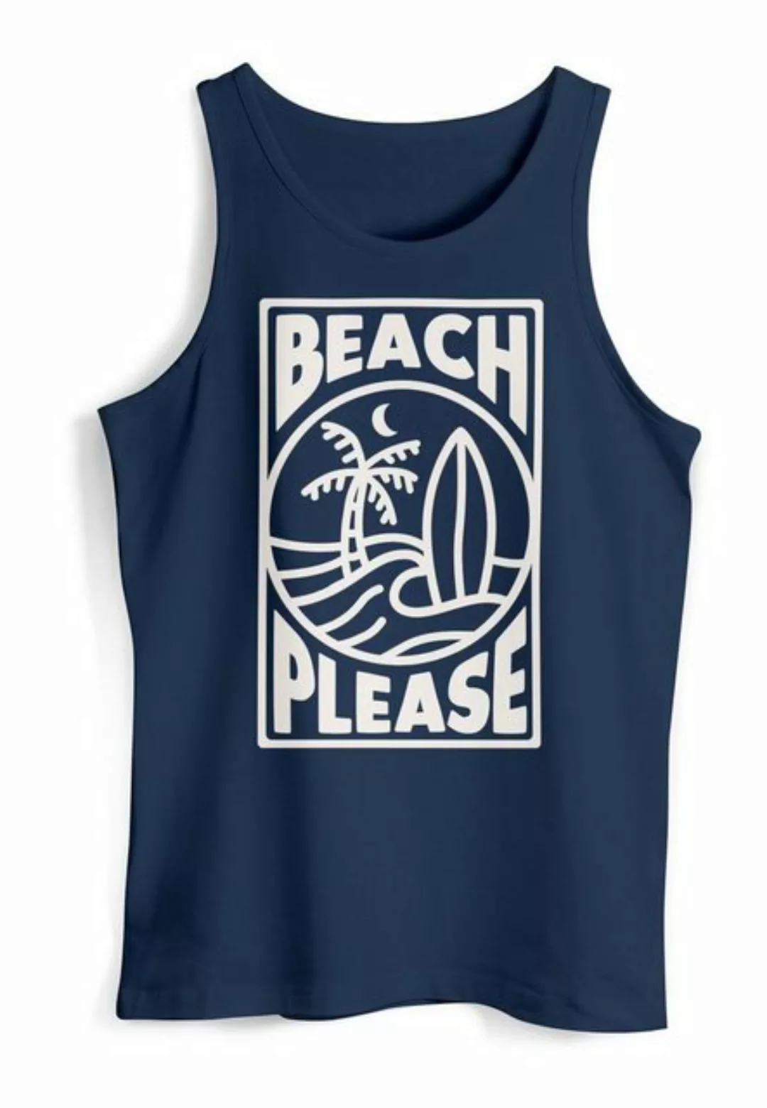 Neverless Tanktop Herren Tank-Top Beach Please Surfing Surfboard Wave Welle günstig online kaufen