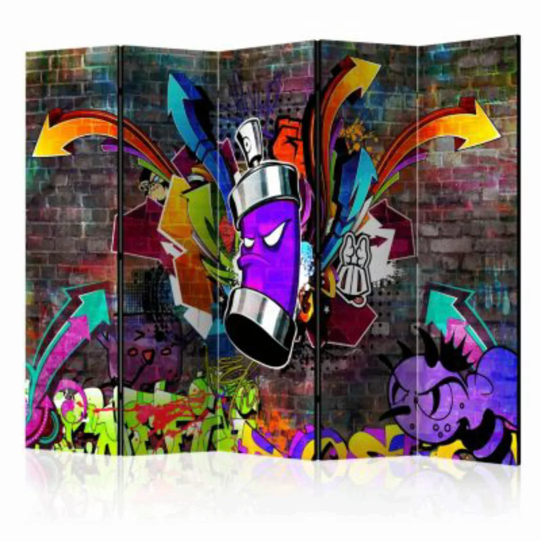 artgeist Paravent Graffiti: Colourful attack II [Room Dividers] mehrfarbig günstig online kaufen